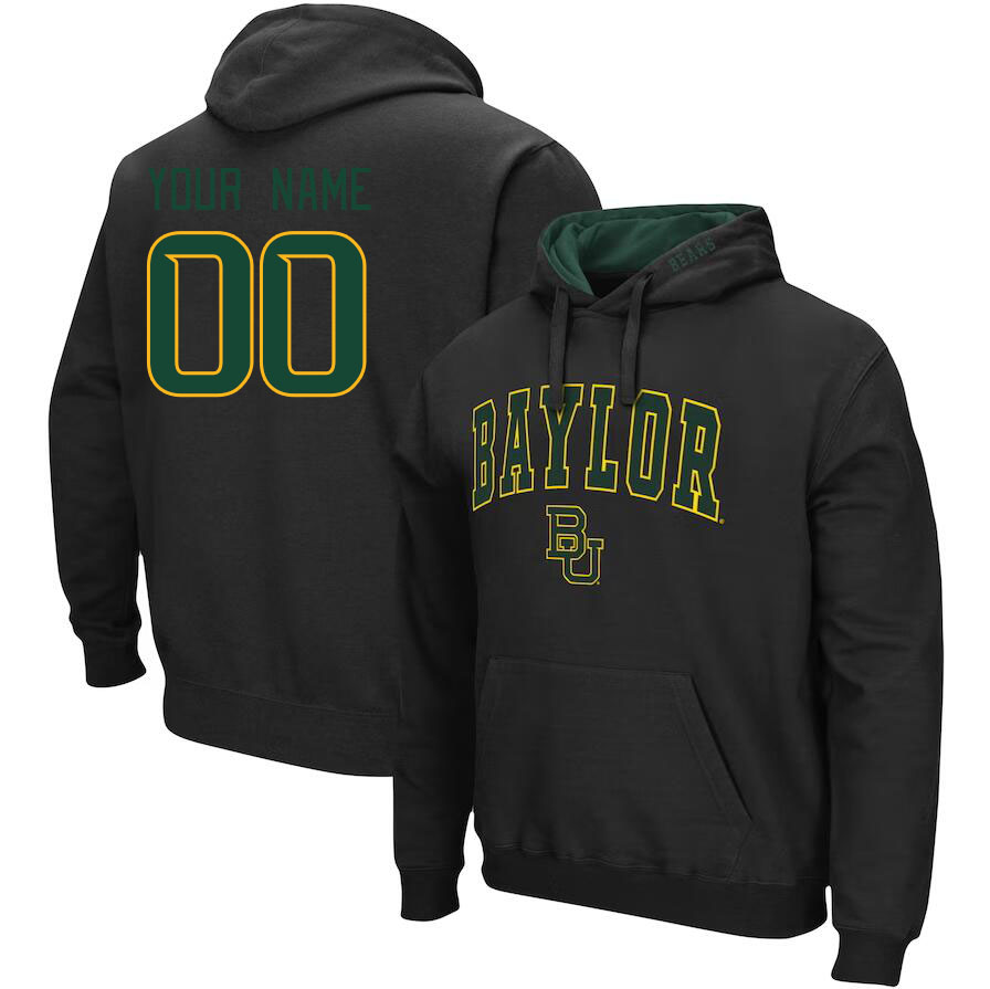 Custom Baylor Bears Name And Number College Hoodie-Black - Click Image to Close